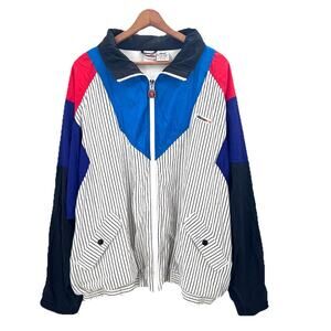 Vintage 90s ELLESSE Colorful Color Block Nylon Track Jacket Windbreaker